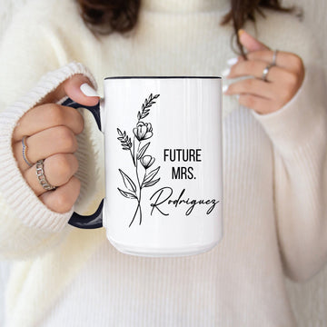 Future Mrs Mug, Custom Gifts, Mrs Mug,Personalized Future Mrs Glass, Wedding Gifts,Bridal Shower Gift , Engagement Gift, Perfect Bride Gift