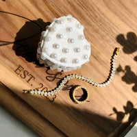 White Heart Shaped Wedding Ring Box