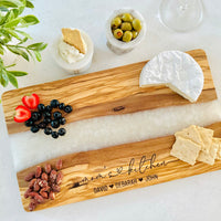 Resin and Olive Wood Charcuterie Board, Perfect Gift for Mother's Day, Engraved Charcuterie Board, Unique Grandma Gift,Custom Mom to be Gift